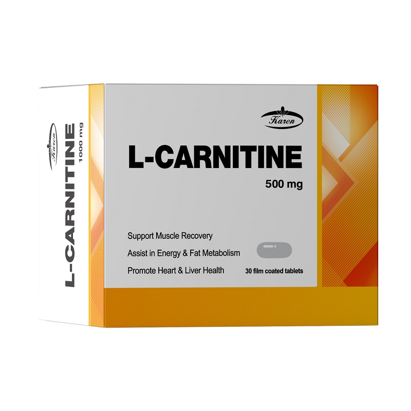 قرص ال کارنیتین 500 میلی گرم کارن (30 عددی)