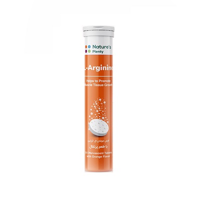قرص جوشان ال آرژنین با طعم پرتقال نیچرز پلنتی (20 عددی)