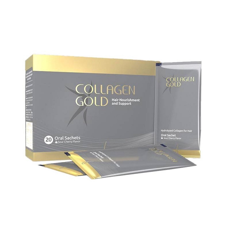 ساشه کلاژن گلد مغذی مو آدریان (20 عددی)