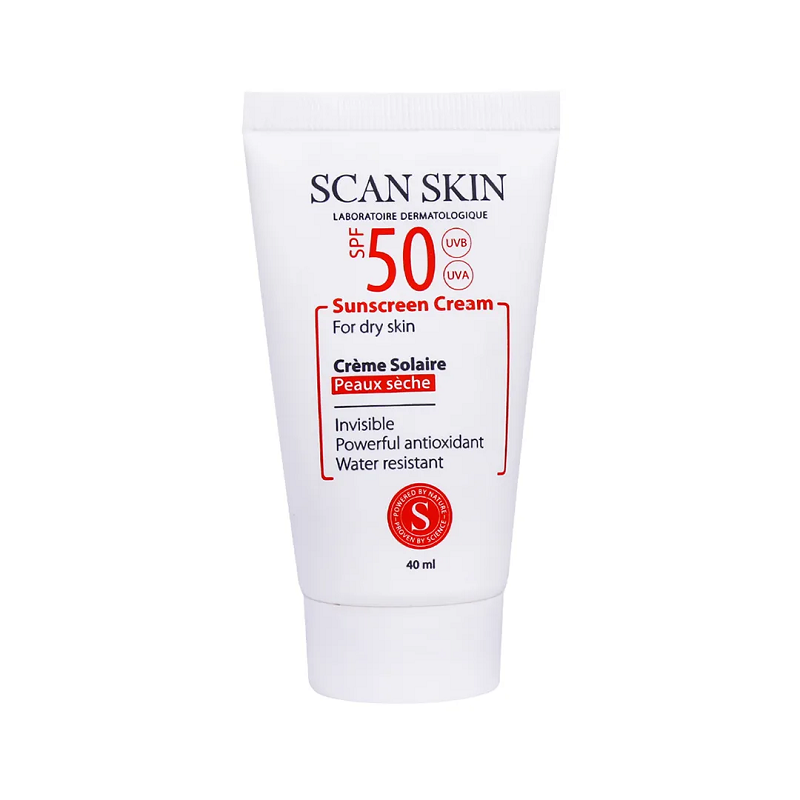 کرم ضد آفتاب +SPF50 مناسب پوست خشک اسکن اسکین (بدون رنگ) 